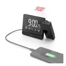 Zegar z projektorem Hama Plus Charge Czarny