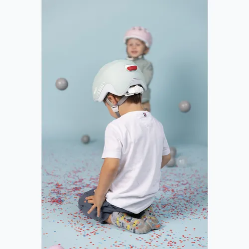 Kask rowerowy dziecięcy ABUS Smiley 3.0 ACE LED pure aqua