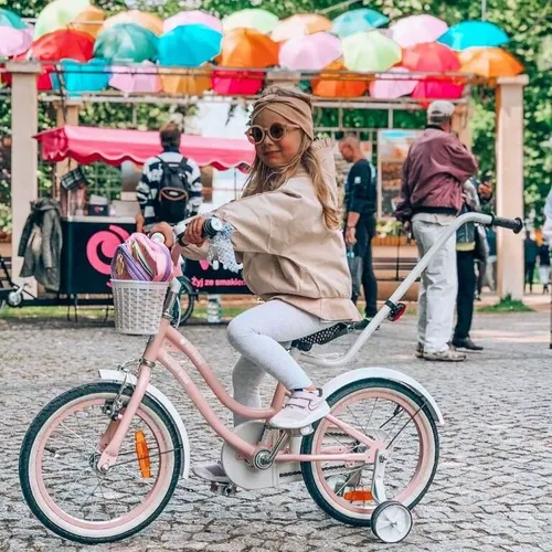 Rower dziecięcy SUN BABY Heart Bike 12 cali dla dziewczynki Różowy 2023
