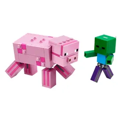 LEGO Minecraft BigFig domuz ve küçük zombi (21157)