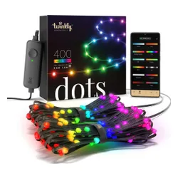 Taśma LED Twinkly Inteligentny miniaturowy łańuch Dots 400 LED RGB 20 m, czarne