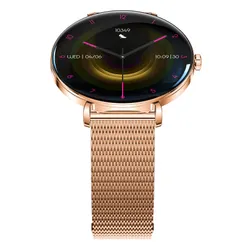Smartwatch FOREVER SB-370 Lucca Różowe złoto + Pasek łaciaty