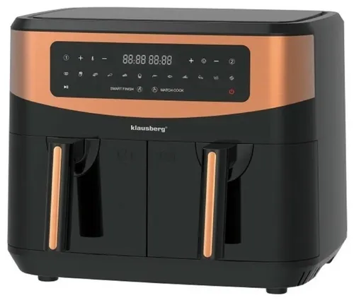 Air Fryer Frytkownica beztłuszczowa KLAUSBERG KB-7589 9.5l z podwójnym koszem 11 automatycznych programów