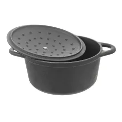 Garnek żeliwny z pokrywką 2,7 l