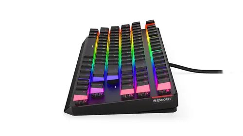 Klawiatura mechaniczna Endorfy Thock TKL Pudding Brown Kailh Brown RGB Czarny