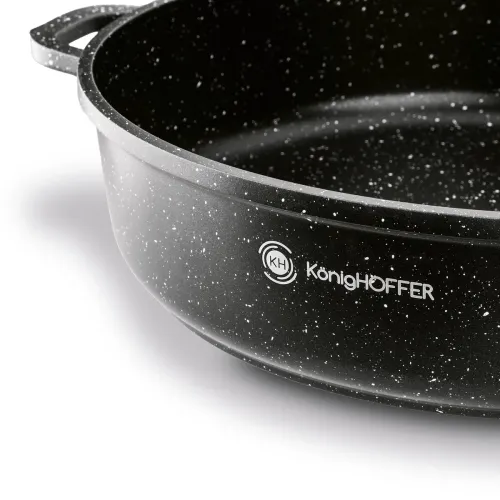 Patelnia głęboka z krótkimi uchwytami KONIGHOFFER Pollo Black 28 cm