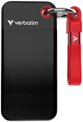 Dysk VERBATIM Pocket 128GB SSD Czarno-czerwony