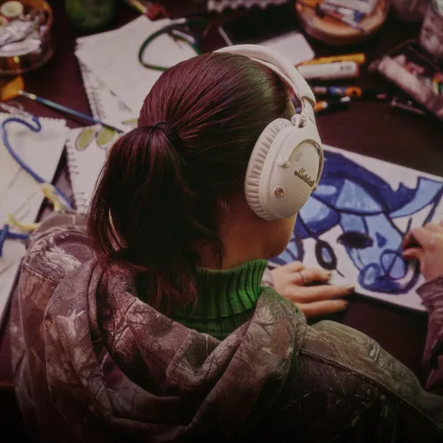 Słuchawki nauszne MARSHALL Monitor III ANC Kremowy