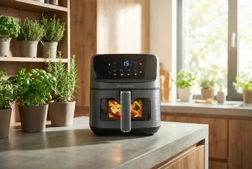 Air Fryer Frytkownica beztłuszczowa GÖTZE & JENSEN AF300T 4.5l z okienkiem do obserwacji postępów gotowania