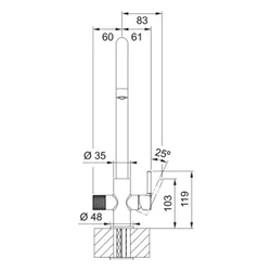Bateria FRANKE Lina Clear Water 2.0 J 120.0730.807 Czarny mat