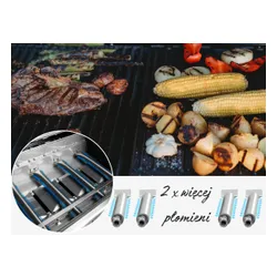 Grill gazowy BROIL KING Crown 480 Shadow Satyna 11.4 kW 65 x 44 cm