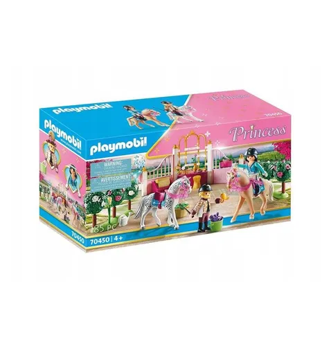 Playmobil Playmobil PRİNCESS bir ahırda binicilik eğitimi 70450