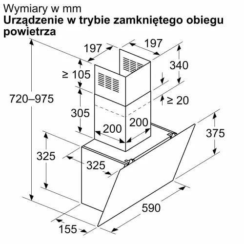 Okap Bosch DWK65DK60 Czarny