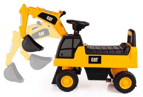 Jeździk Koparka CAT z łyżką jeździdełko dla dziecka pojazd 12M+ Licencja