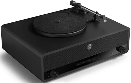 Gramofon PHILIPS TAV3000B/10 Czarny, Automatyczny, Napęd pasowy, Prędkość odtw. 33 1/3, 45, 78 obr./min