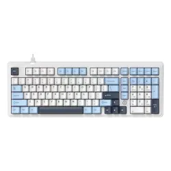Klawiatura magnetyczna Ajazz AK980 MAX Biało-Niebieski
