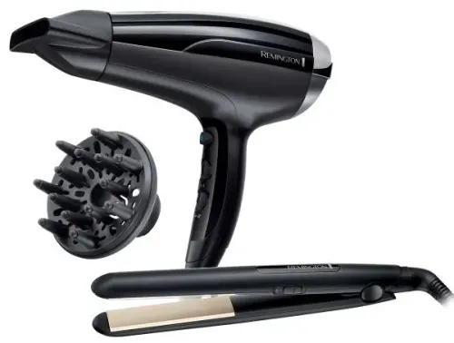 Фен Remington Pro-Air Shine 2200 D5215 + выпрямитель Ceramic Slim 220 S1510 ионизационный диффузор Холодный воздух 2300 Вт