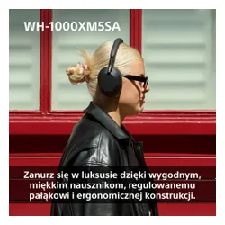 Słuchawki nauszne SONY WH-1000XM5SA ANC Czarny
