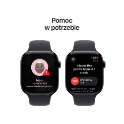 Apple Watch Series 10 GPS AI 46mm aluminium onyks pasek sportowy czarny S/M DEMO