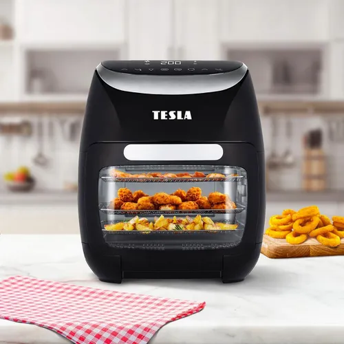Air Fryer Frytkownica beztłuszczowa TESLA AirCook Grill QG600 Czarno-srebrny