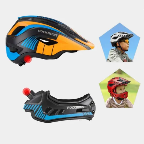 Kask rowerowy dziecięcy, Szczękowy, na rower, hulajnogę, ROCKBROS, M