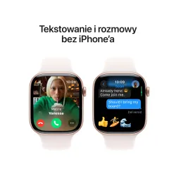Apple Watch Series 10 GPS + Cellular 46mm aluminium różowe złoto pasek sportowy w kolorze łagodnego różu S/M