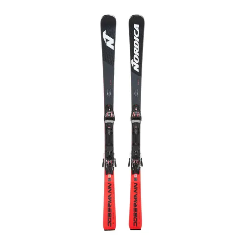 Narty zjazdowe Nordica Doberman SLR DC + wiązania Xcell 14 FDT black/red