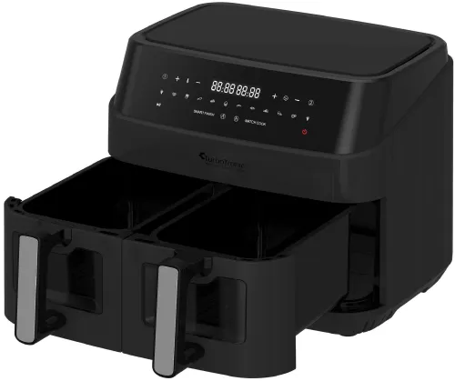 Air Fryer Frytkownica beztłuszczowa TURBOTRONIC TT-DAF6W Czarny 9l z podwójnym koszem