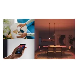Inteligentna żarówka LED PHILIPS HUE 929004235411 E27 8W Bluetooth, ZigBee (3 szt.) + Mostek