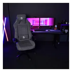 Fotel Arozzi Vernazza XL Soft Fabric Dark Grey Gamingowy do 170kg Tkanina Ciemnoszary