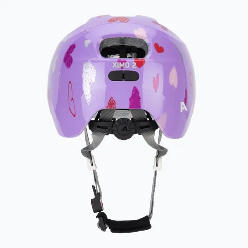 Kask rowerowy dziecięcy Alpina Ximo 2 Jr purple hearts gloss