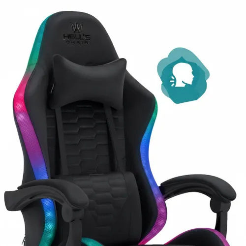 Fotel gamingowy HELL'S CHAIR HC-1000 LED Kids Czarny