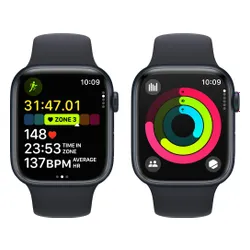 Смарт-часы Apple Watch 9 GPS 45 мм алюминиевый спортивный ремешок M / L