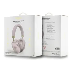 Słuchawki nauszne GUESS Metallic Triangle Logo Różowy