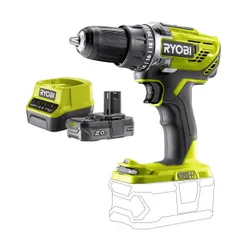 Wiertarko-wkrętarka RYOBI R18DD3-0 + Akumulator RYOBI ONE+ RC18120-120 2Ah 18V + ładowarka