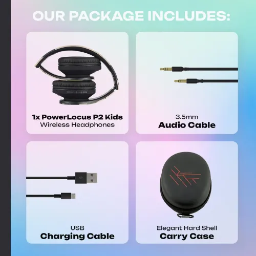Słuchawki bezprzewodowe PowerLocus P2 Kids Nauszne Dla Dzieci Bluetooth 5.3 Moro