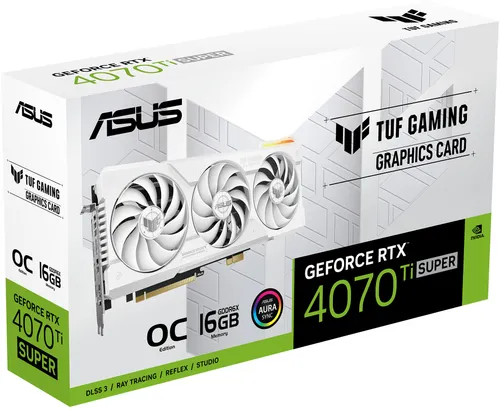 Karta graficzna ASUS GeForce RTX 4070 Ti Super TUF Gaming BTF White OC 16GB DLSS 3