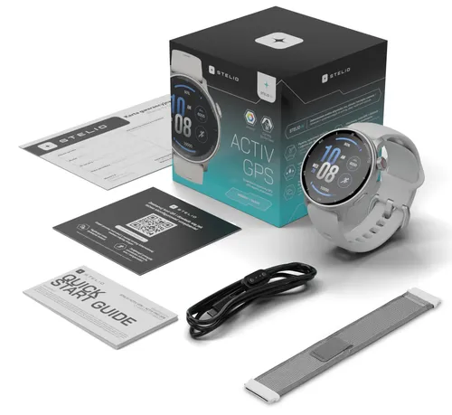 Smartwatch STELIO Activ AI GPS 46mm Srebrny