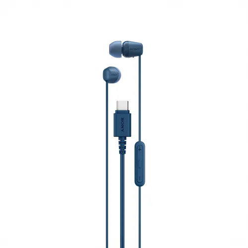 Słuchawki przewodowe Sony IER-EX15C Dokanałowe USB-C Niebieski