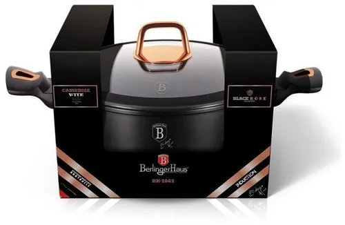 Garnek granitowy 24 cm Berlinger haus bh-1642 black rose  1szt