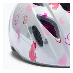 Kask rowerowy dziecięcy Alpina Ximo white hearts