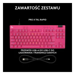 Klawiatura Logitech Pro X TKL Rapid Różowy