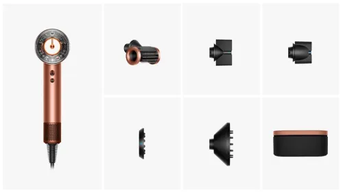 Suszarka do włosów Dyson Supersonic Nural Straight+Wavy 143644-01 Jonizacja Zimny nawiew 1600W 3 prędkości 4 temperatury