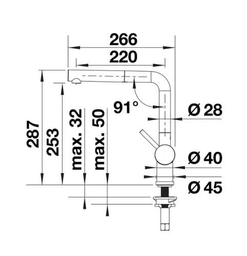 Bateria BLANCO Linus-S 526959 Delikatny biały