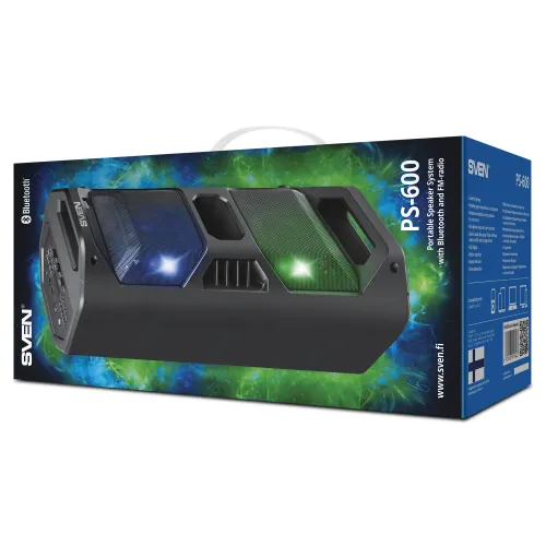 Głośnik Bluetooth Sven PS-600 50W Radio FM Czarny