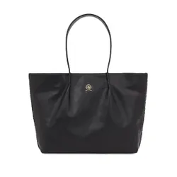 Сумка Tommy Hilfiger Crest Leather Tote AW0AW15230 Black BDS