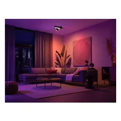 Reflektor Philips Hue White and Color Ambiance Centris 3 Cross Czarny