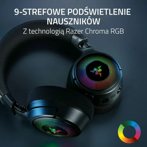 Słuchawki bezprzewodowe z mikrofonem Razer Kraken V4 Nauszne Czarny