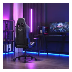 Fotel GAMVIS Phantom Large Czarny (białe elementy)