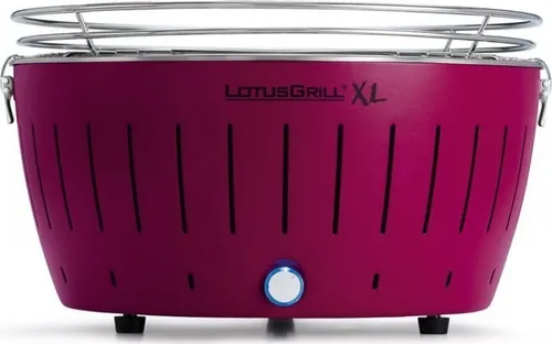 LotusGrill Kömür bahçe ızgarası XL 40 cm x 40 cm Mor + Kılıf